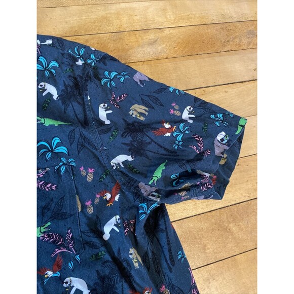 Balls Beachware Mens Button Up Hawaiian Shirt Large Animals With Sunglasses - Picture 5 of 12